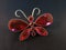 Red butterfly brooch