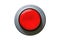 Red Button isolated on white, ready for clipping path. Created with Generative AI technology