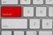 Red button with word Blacklist on computer keyboard, top view