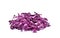 Red cabbage sliced on white background