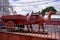 Red camel cart and temple, situated on the hill of Maa Chamunda in dewas city