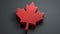 Red Canada Maple Leaf made of pixels 3D render