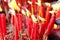 Red Candle at chinese temple