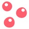Red candy balls icon, flat style