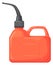 Red canister icon. Plastic fuel cartoon container