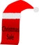 Red canvas paper with the words `christmas sale` with red cap
