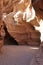 Red canyon in Israel near Eilat. Picturesque and undulating rocks hollowed out by rain in sandstone in the Negev desert