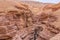 The Red Canyon is the popular route in the Eilat Mountains. Activity rest in outdoor hiking enjoying of nature