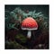 Red-Capped Mushroom with White Spots, Made with Generative AI