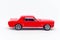 Red car, legendary racing mustang,