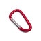 Red carabiner isolated