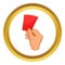 Red card football vector icon