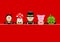 Red Card Ladybug Fly Agaric Chimney Sweep Pig And Cloverleaf