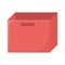 Red cardboard box empty delivery cargo isolated icon design white background