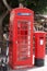 Red cardphone box and pillar box, Valletta, Malta