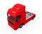 Red Cargo Delivery Truck