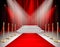 Red Carpet Curtain Realistic Image