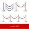 Red Carpet Silver Barrier Constructor. Vector