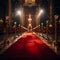 Red carpet unfurls at a glamorous movie premiere backdrop
