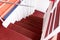 Red Carpeted Stairs on Greek Island Ferry