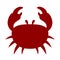 Red cartoon crab icon