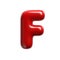red cartoon letter F - Upper-case 3d glossy font - suitable for events, design or passion related subjects