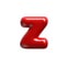 red cartoon letter Z - Lower-case 3d glossy font - Suitable for events, design or passion related subjects