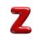 red cartoon letter Z - Upper-case 3d glossy font - suitable for events, design or passion related subjects