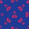 Red Casino dealer icon isolated seamless pattern on blue background. Casino croupier. Vector