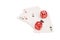 Red Casino Dice And Four Aces Playing Cards