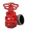 Red cast iron indoor fire hydrant valve with male thread