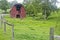 Red Cattle Barn in Western Virginia Meadow