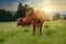 Red cattle of the Harz, Germany Harzer Rotvieh.