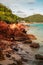 Red cave at Thong lang beach at Larn island Koh Larn. Beautiful of sea at Chonburi, Thailand