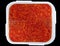 Red caviar background. Salmon roe texture.