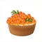 Red caviar with bread