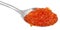 Red caviar of Sockeye salmon fish on spoon