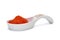 Red caviar spoon