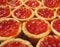 Red caviar in a tartlet.