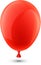 Red celebration balloon.