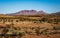 Red centre landscape with distant view of Mount Sonder NT outback Australia