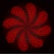 Red Chain Integrity Icon Rotation Flower