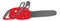 red chainsaw tool vector illustration transparent background