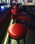 Red chair in the bar