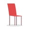 Red chair. Comfortable furniture, modern seat design