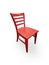 Red chair isolate on white background