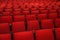 Red Chairs in movie theater