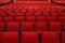 Red Chairs in movie theater