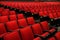 Red Chairs in movie theater