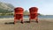 Red Chairs at Waterton National Park